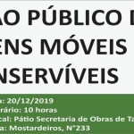 No dia 20/12/2019, às 10 horas, a Prefeitura Municipal de Tavares realizou Leilão Público de Bens Móveis Inservíveis.
