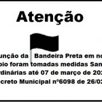 Medidas Sanitárias -Decreto Municipal nº6098 - Bandeira Preta